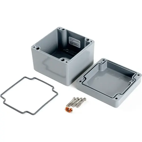 Wasserdichtes Druckgussgehäuse, 100 x 100 x 80, Grau Aktuell