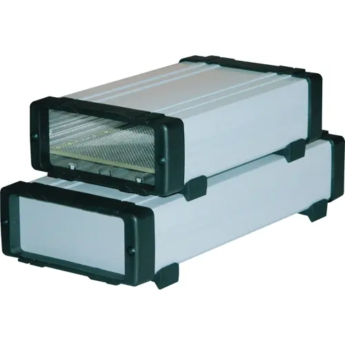 Bestpreis Aluminium-Druckguss Gehäuse, (L x B x H) 240 x 107 x 45 mm, lichtgrau (RAL 7035), IP66, 418-502-20