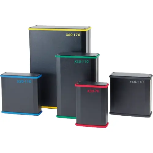 Letzte Chance Aluminium Profilgehäuse, (L x B x H) 160 x 75.8 x 31.2 mm, schwarz (RAL 9005), IP65, 421-001-20