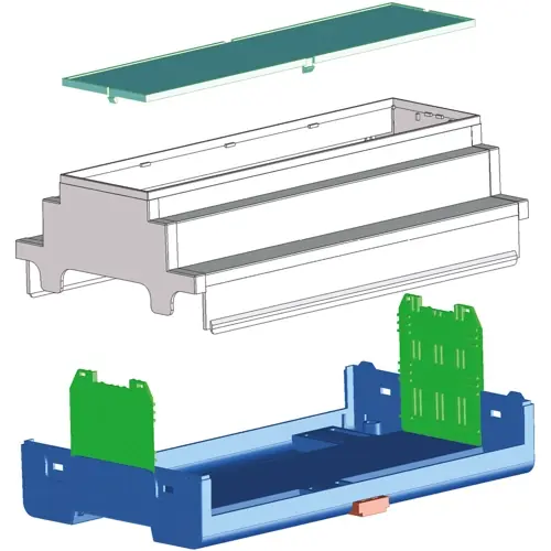 Jetzt Bestellen PC DIN-Schienengehäuse, (L x B x H) 107 x 58 x 90 mm, lichtgrau, IP30, 449-360-50