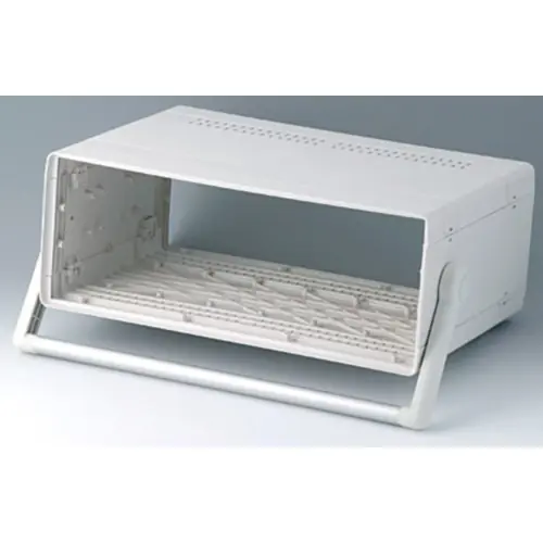 19 Zoll Gehäuse, 63 TE, (B x H x T) 367 x 143 x 250 mm, ABS, grauweiß, A0236570 Billig