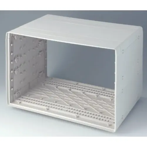 Aktuell 19 Zoll Gehäuse, 63 TE, (B x H x T) 367 x 276.5 x 250 mm, ABS, grauweiß, A0266070