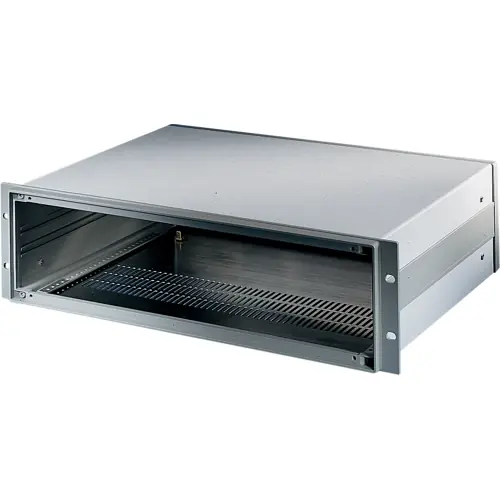 Top-Angebot 19 Zoll Einschub, 2 HE/84 TE, (B x H x T) 483 x 88 x 314.5 mm, Aluminium, steingrau, 10828-172