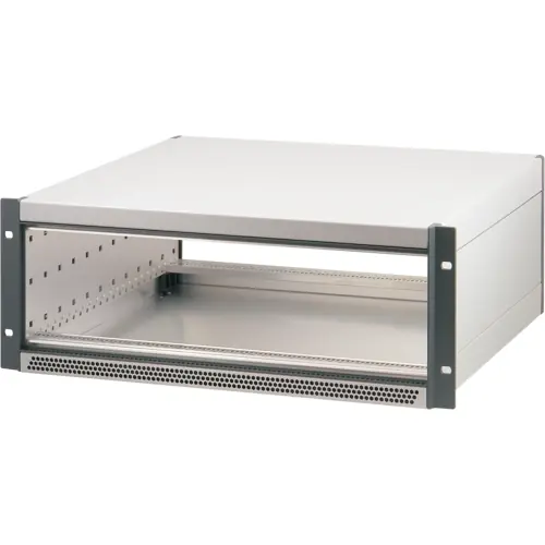 19 Zoll Gehäuse, 4/5 HE/84 TE, (B x H x T) 448.9 x 221.5 x 375.5 mm, Aluminium, grau, 24571-634 Top-Seller