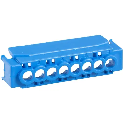 Super-Preis Isolierstoffabdeckung, 8-Loch, blau, für Klemmenblöcke, 13586