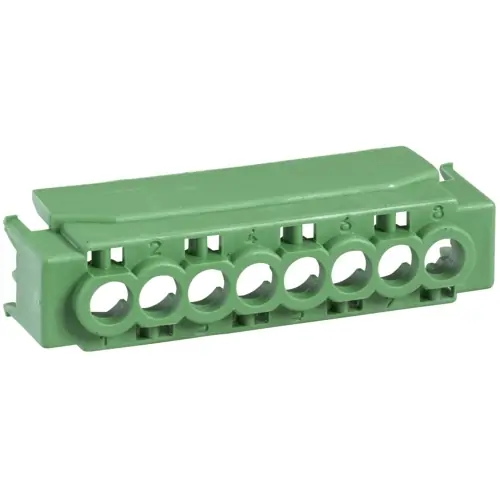 Preisknaller Isolierstoffabdeckung, 8-Loch, grün, für Klemmenblöcke, 13582