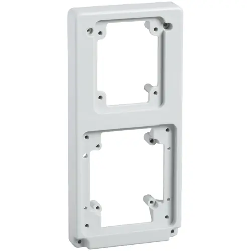 Kracherpreis Adapterplatte, 2 Öffnungen, rechteckig, Polymer, (B x H) 103 x 225 mm, grau, für Kaedra-Gehäuse, 13142
