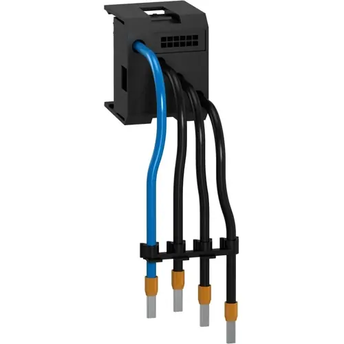 Abgangsstecker, 3p+N, 32 A, mit Leitung 1000 mm, (B x H x T) 36 x 46 x 38 mm, grau, AK5PC34L Echt