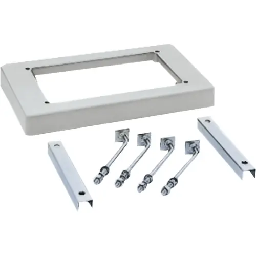 Zertifiziert Fassung, Polyester, (L x H) 1270 mm x 60 mm, lichtgrau, NSYZNPLA124G