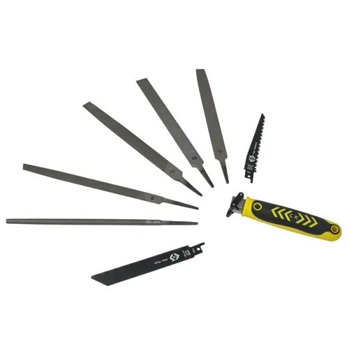 Sägeblatt- und Feilensatz, 6, 18, 24 Zähne pro Zoll, L 150 mm, Holz, Metall, Kunststoff, Gipskarton, T0820-2 Beliebt