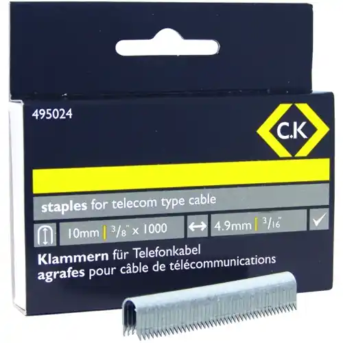 Klammern für Tacker, halbrund, 4,9 x 10 mm Nur Für Kurze Zeit