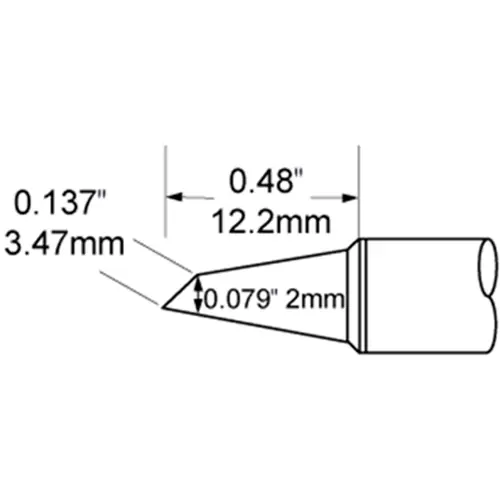 Aktuell Lötspitze, Hufform, (D x L x B) 2 x 12.2 x 2 mm, SFV-DRH420A