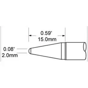 Aktuell Lötspitze, konisch, (D) 2 mm, 450 °C, SCV-CNL20
