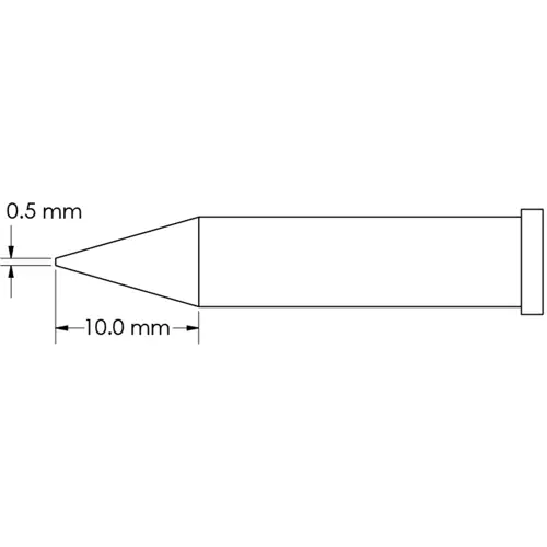 Angebot Lötspitze, konisch, Ø 0.5 mm, (L) 10 mm, GT6-CN0005S