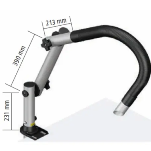 2-Gelenk-Absaugarm, mit Düse und Absperrventil, Weller KIT1S WF für Lötrauchabsaugung Top-Angebot