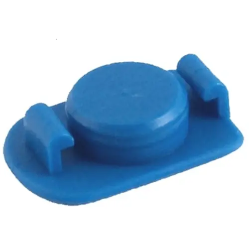 Abverkauf Kartuschen-Verschlußkappe, 10 ccm, Oberseite, blau, 910-ECB, Packung mit 50 Stück