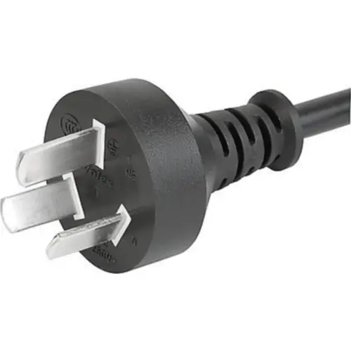 Saisonangebot Geräteanschlusskabel, China, Stecker Typ I, gerade auf C19-Dose, gerade, RVV 300/500 3x1,5 mm², schwarz, 2 m, 6051.2052